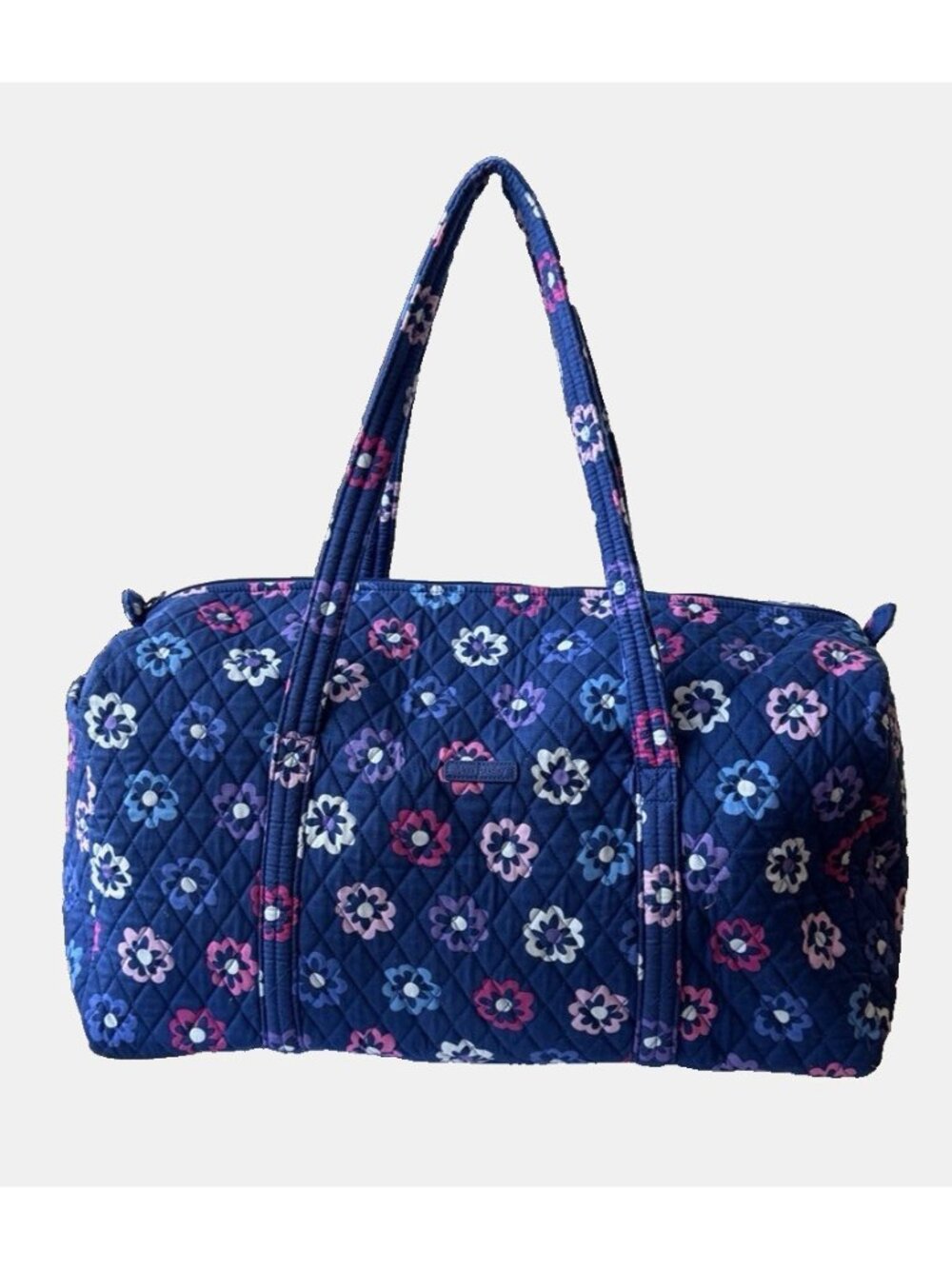 Vera Bradley Ellie Flowers Pattern Quilted Overnight Duffle Bag Floral Handles